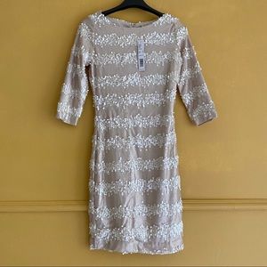 🍒NWT GIANNI BINI SEQUIN APRICOT DRESS SIZE XS